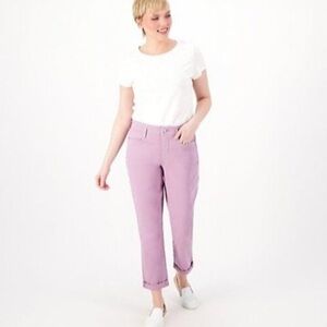 NYDJ Purple Boyfriend Capri Jeans